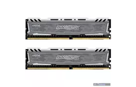 Модуль памяти для компьютера DDR4 8GB (2x4GB) 2666 MHz Ballistix Sport LT Gray MICRON (BLS2C4G4D26BFSB) - Фото