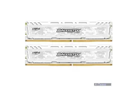 Модуль памяти для компьютера DDR4 16GB (2x8GB) 2666 MHz Ballistix Sport LT White MICRON (BLS2C8G4D26BFSC) - Фото