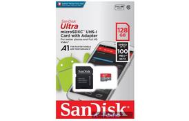 Карта памяти SANDISK 128GB microSDXC class 10 UHS-I (SDSQUAR-128G-GN6MA) - Фото