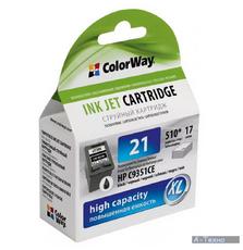 Картридж ColorWay HP №21XL black (C9351CE) ink level (CW-H21XL-I)
