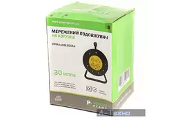 Подовжувач мережі PowerPlant на котушці 30 м, 4 розетки (JY-2002/30) (PPRA10M300S4) - Фото