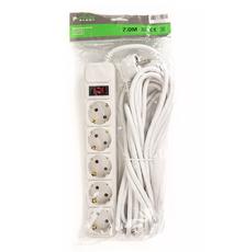 Сетевой фильтр питания PowerPlant 7 м, 5 розеток, евростандарт (JY-1056/3) (PPSA10M70S5)