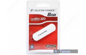 USB флеш накопитель Silicon Power 8Gb LuxMini 320 (SP008GBUF2320V1W) - Фото