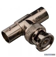 Коннектор GreenVision BNC/M-BNC/2F (BNC-male to double BNC-female connector, T-ty (3627)