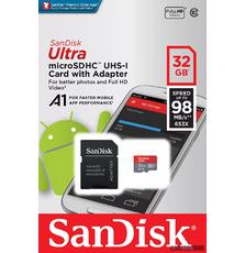 Карта памяти Sandisk microSDHC 32GB Class 10 UHS-I Ultra R98 MB/s