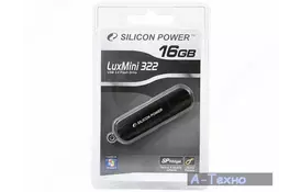 USB флеш накопитель Silicon Power 16Gb LuxMini 322 (SP016GBUF2322V1K) - Фото