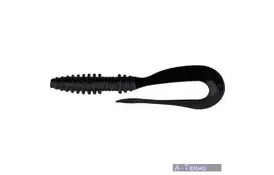 Силікон рибальський Keitech Mad Wag Mini 3.5" (10 шт/упак) ц:001 black (1551.07.49) - Фото