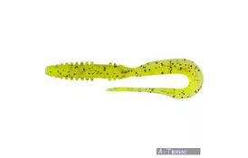 Силікон рибальський Keitech Mad Wag Mini 3.5" (10 шт/упак) ц:pal#01 chartreuseredflake (1551.07.67) - Фото