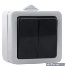 Электроустановочное изделие REAL-EL Выключатель двойной (Storm-72015)