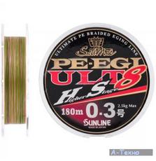 Шнур Sunline PE EGI ULT HS8 180m #0.3/0.090mm 2.5kg (1658.07.32)
