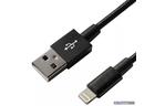 Дата кабель USB 2.0 AM to Lightning 1.0m MFI, Black/Black Grand-X (FL01BB)