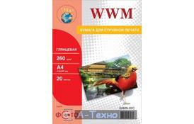 Бумага WWM A4 (G260N.20/C) - Фото