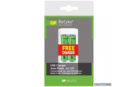 Зарядний пристрій для фото GP GP-U211 + AA 2700mAh*2 + VA11 5V/1.2A + cable (U211 270AAHCWA12F-UE2) - Фото