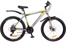 Велосипед Discovery 26" TREK 2018 AM 14G DD рама-18" St серо-желтый (OPS-DIS-26-124) - Фото