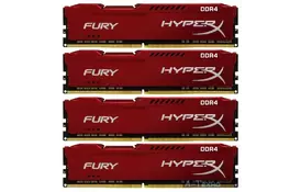 Модуль памяти для компьютера DDR4 32GB (4x8GB) 2933 MHz HyperX FURY Red Kingston (HX429C17FR2K4/32) - Фото
