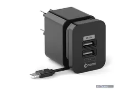 Зарядное устройство Nomi HC05213 2*USB 2.1A Black (173968) - Фото