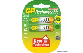 Акумулятор GP AA R6 2500mAh 1,2V * 2 (GP250AAHC-2UEC2) - Фото