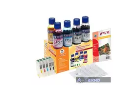 Комплект перезаправляемых картриджей WWM Epson C110/Office T30/TX510FN (RC.T073H) - Фото