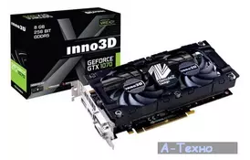Відеокарта Inno3D GeForce GTX1070 8192Mb HerculeZ X2 V3 (N1070-2SDV-P5DS) - Фото