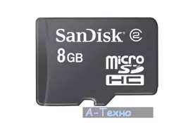 Карта памяти 8Gb microSDHC class 4 SANDISK (SDSDQM-008G-B35N/SDSDQM-008G-B35) - Фото