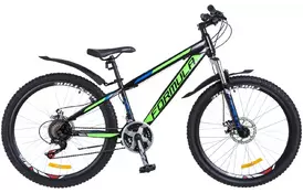 Велосипед Formula 26 DAKAR 2018 AM 14G DD рама-14 St черно-зеленый (OPS-FR-26-239) - Фото