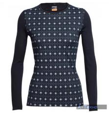 Термофутболка Icebreaker LS Crewe Align WMN black/snow M (103 478 001 M)