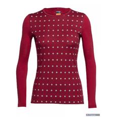 Термофутболка Icebreaker Oasis LS Crewe Align WMN oxblood/snow M (103 478 601 M)