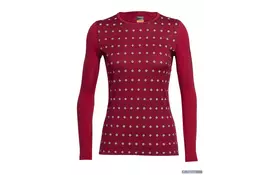Термофутболка Icebreaker Oasis LS Crewe Align WMN oxblood/snow S (103 478 601 S) - Фото