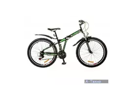 Велосипед Formula 26" HUMMER 2018 AM 14G DD рама-15" St черно-зеленый (OPS-FR-26-243) - Фото