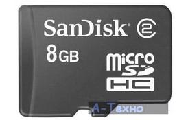 Карта пам'яті SANDISK 8Gb microSDHC class 4 (SDSDQM-008G-B35A) - Фото