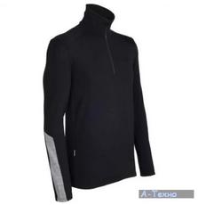 Термофутболка Icebreaker BF 260 Apex LS Half Zip MEN black/metro S (100 755 001 S)