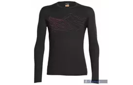 Термофутболка Icebreaker Oasis LS Crewe MEN topochartic black M (103 562 001 M) - Фото