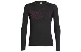 Термофутболка Icebreaker Oasis LS Crewe MEN topochartic black XL (103 562 001 XL) - Фото