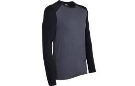 Термофутболка Icebreaker Tech Top LS Crewe MEN monsoon/black XL (103 306 003 XL) - Фото