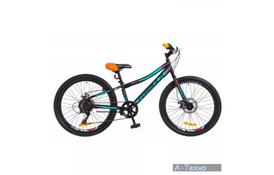 Велосипед Formula 24" COMPASS 2018 14G DD рама-12" St черно-бирюзовый (OPS-FR-24-124) - Фото