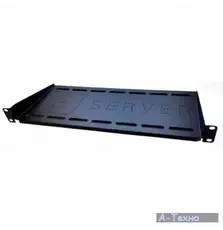 Полка 19" ESERVER 1U глуб. 250мм, консольная, черный (PK-1U-250-B)