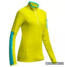 Термокофта Icebreaker Atom LS Zip WMN chartreuse/glacier/white S (101 474 701 S)