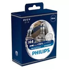 Лампа галогеновая Philips H4 RACING VISION +150% (12342RVS2)