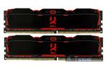 Модуль памяти для компьютера DDR4 16GB (2x8GB) 3000 MHz Iridium X Black GOODRAM (IR-X3000D464L16S/16GDC)