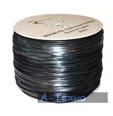 Кабель телевизионный Ritar 0,81 мм.CU, 64x0.12m CCA экран, + 2*0.5 power, черный PVC, к (RT-B305-RG59+2x0.5mm)
