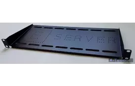 Полка 19" ESERVER 1U глуб. 200мм, цвет черный (PK-1U-200-B) - Фото