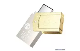 USB флеш накопичувач Team 64GB M161 Gold USB 3.1 OTG Type-C (TM161364GD01) - Фото