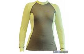 Термофутболка Tramp wear Outdoor Tracking Lady L зелёно-желтая (TRUL-006T/DSUL-006T L GY) - Фото