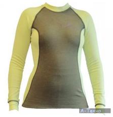 Термофутболка Tramp wear Outdoor Tracking Lady XL зелено-желтая (TRUL-006T XL GY)