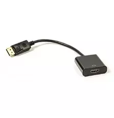 Кабель-переходник PowerPlant DisplayPort - HDMI, 0.15 м, черный (CA910830)
