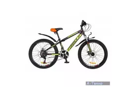 Велосипед Formula 24" DAKAR 2018AM 14G DD рама-13" St черно-желтый (OPS-FR-24-092) - Фото