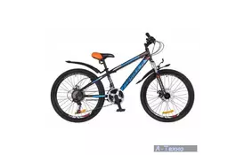 Велосипед Formula 24" DAKAR 2018 AM 14G DD рама-13" St черно-синий (OPS-FR-24-090) - Фото