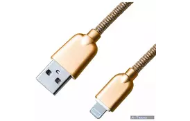 Дата кабель USB 2.0 AM to Lightning 1.0m 1.5A Gold Grand-X (ML02G) - Фото