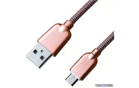 Дата кабель USB 2.0 AM to Micro 5P 1.0m 1.5A, Rose Gold Grand-X (MM02RG) - Фото