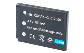 Аккумулятор к фото/видео KODAK Klic-7000/Black Li-ion 3.7V 750mAh (111203) - Фото